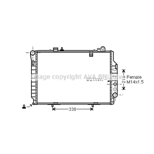MB RADYATÖR W202 61x42 C250 TD OTO