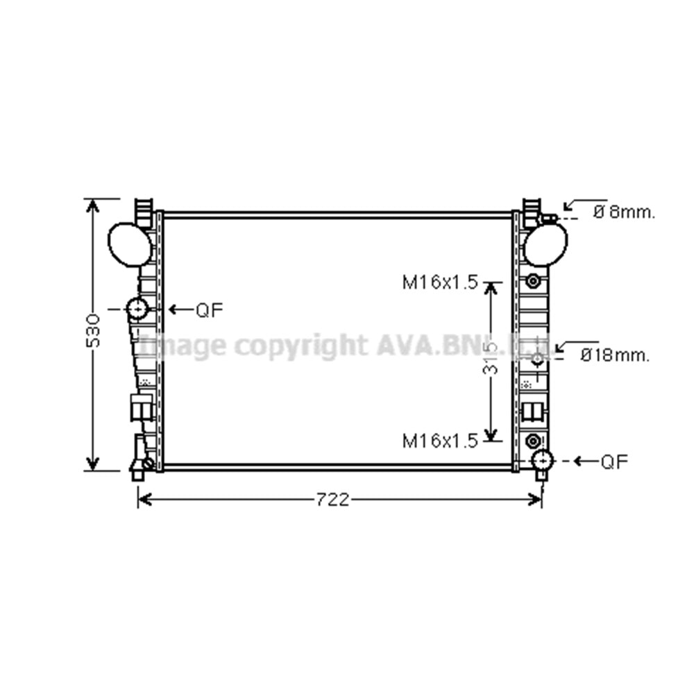 MB RADYATÖR W220 64x46 W220