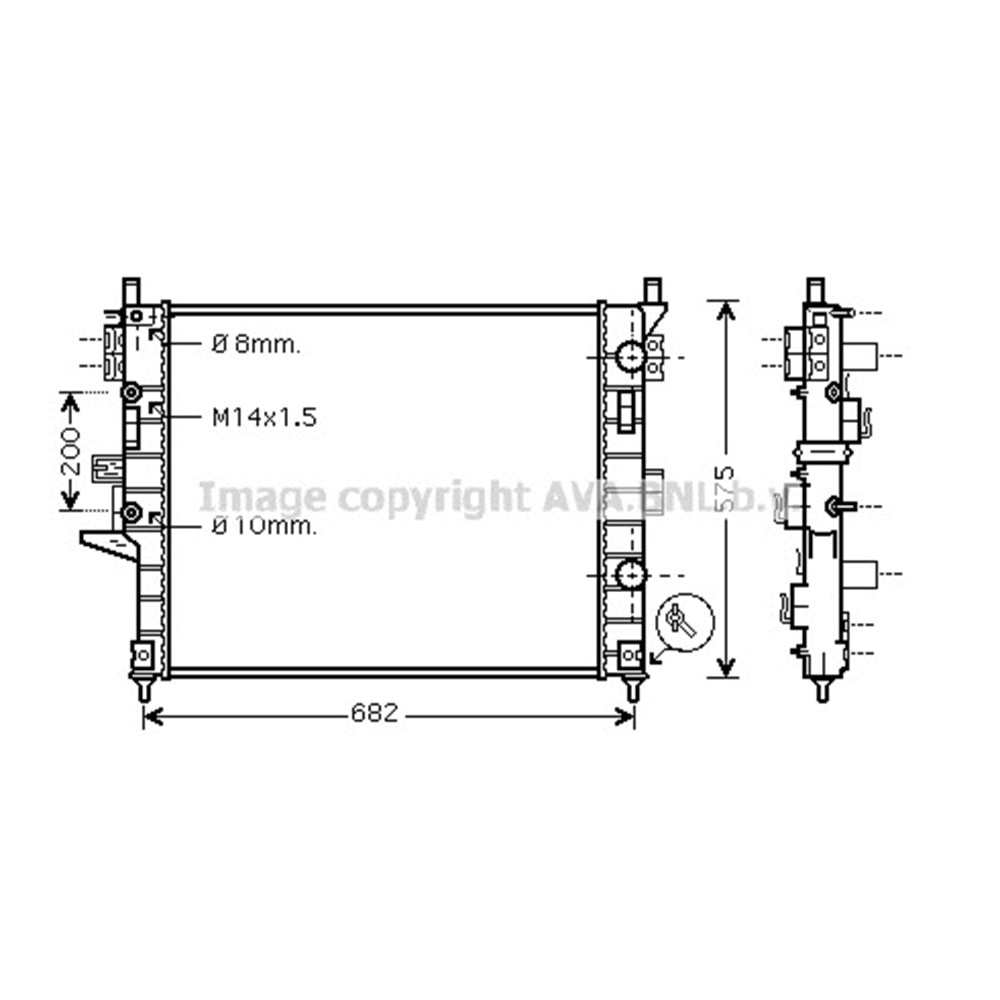 MB RADYATÖR W163 61x54 ML 270 CDI