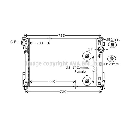 MB RADYATÖR W204 64x45 W204 CDI OTOMATİK