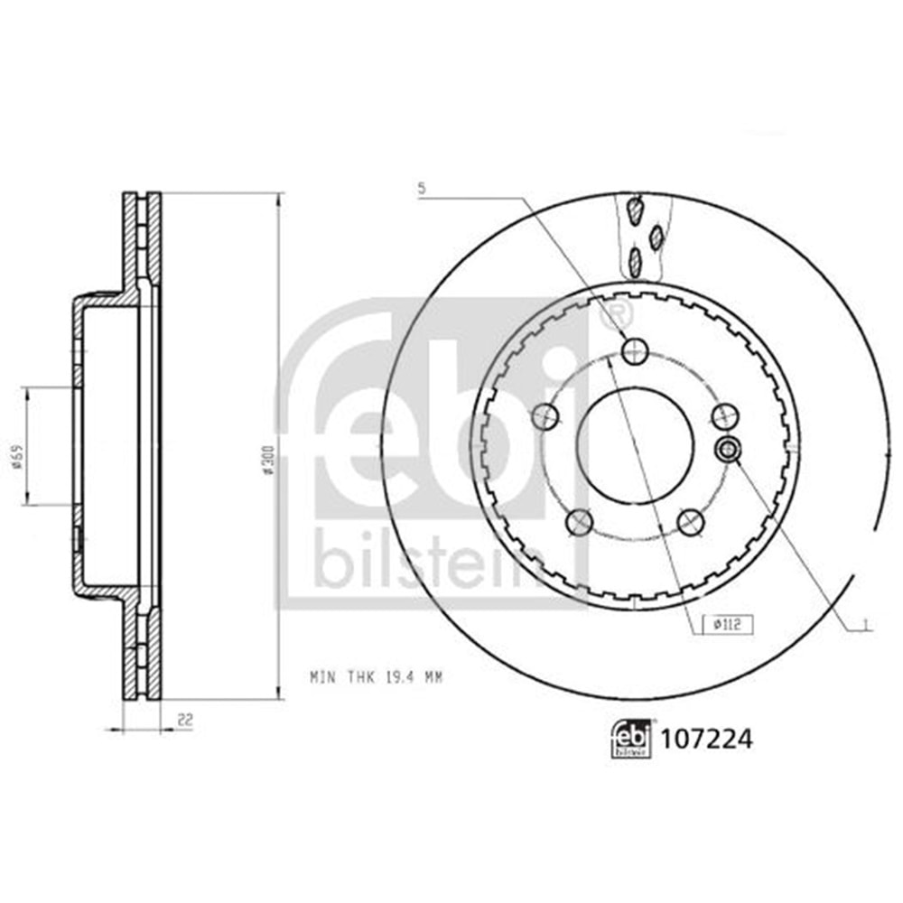 MB FREN DİSK ARKA W205 HAVALI 300mm