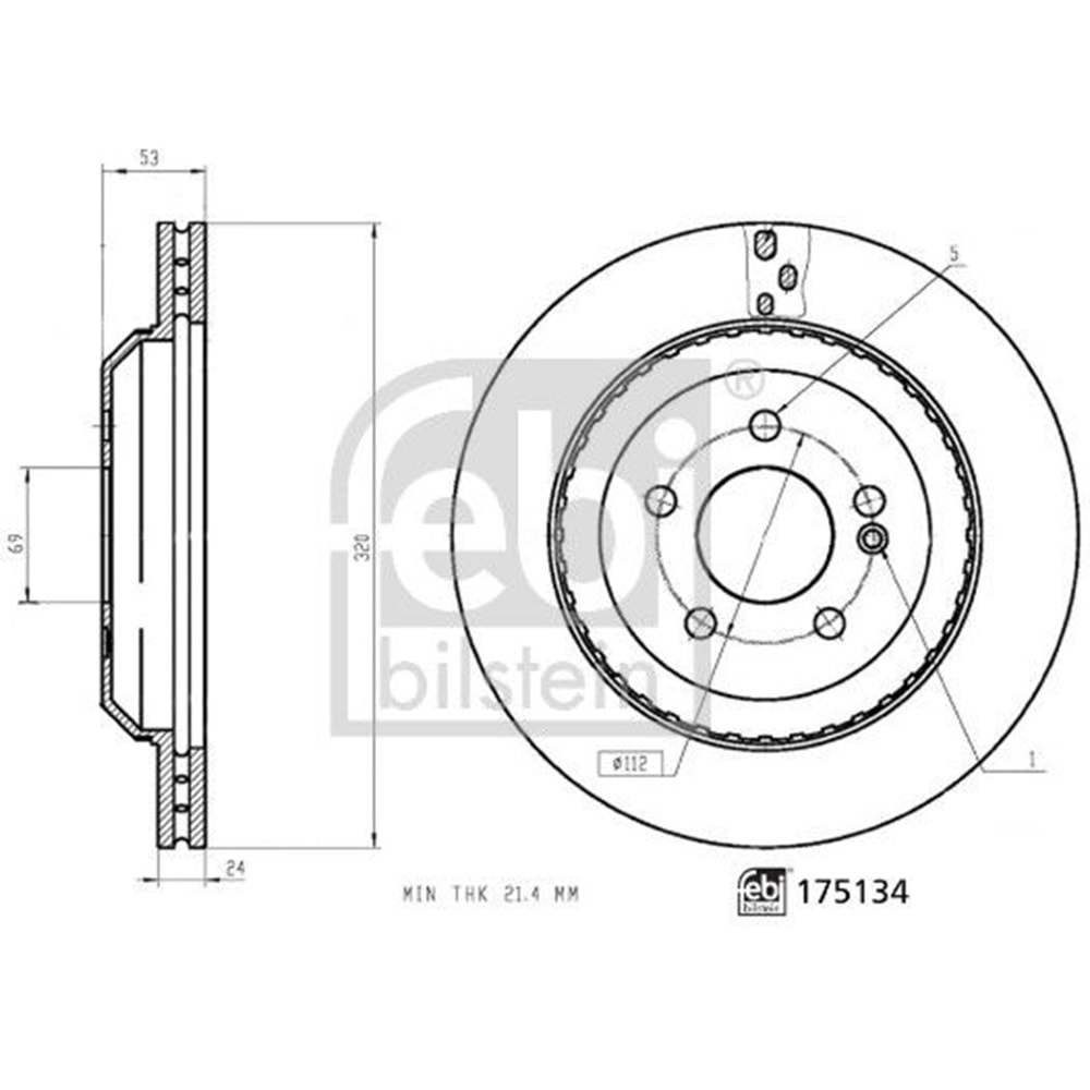 MB FREN DİSK ARKA W222 320mm