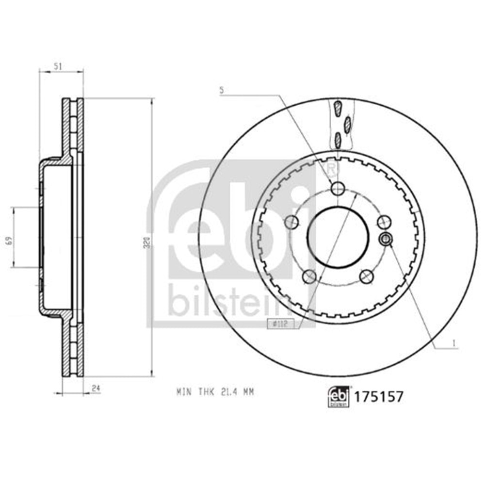 MB FREN DİSK ARKA W205 HAVALI 320mm