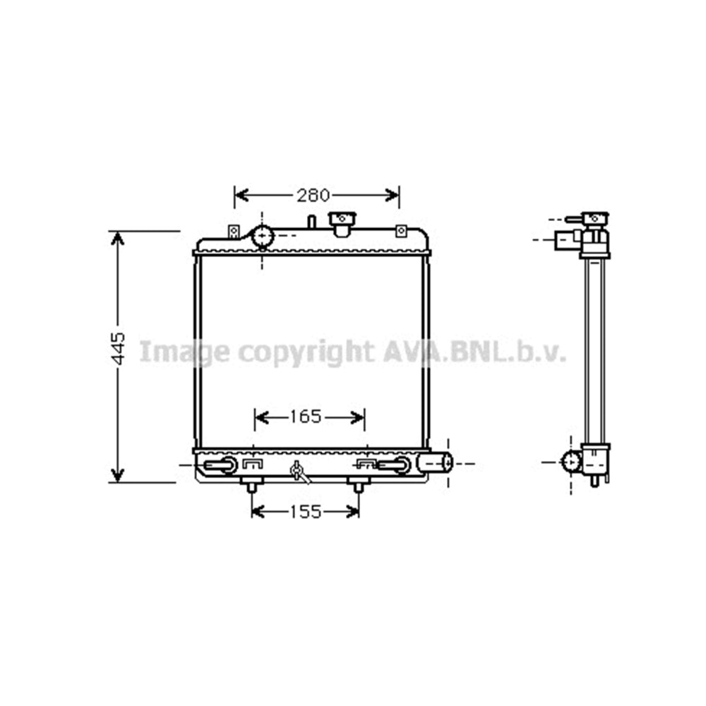 MAZDA RADYATÖR 350x380 DEMİO 15İ OT