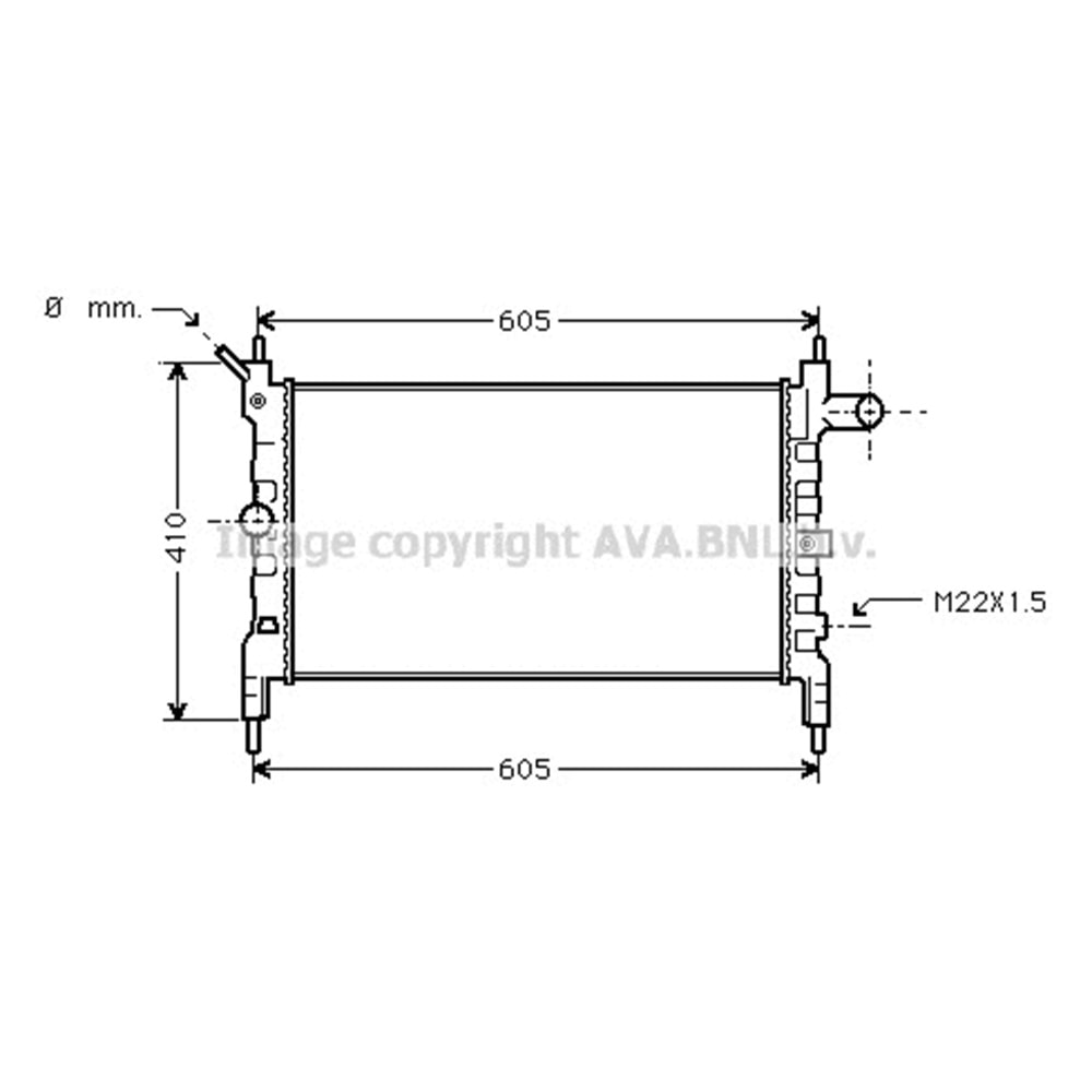 OPEL RADYATÖR 525x310 AST F 14 16
