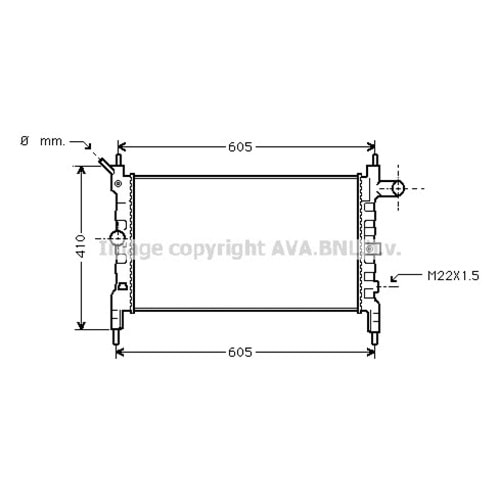 OPEL RADYATÖR 525x310 AST F 14 16
