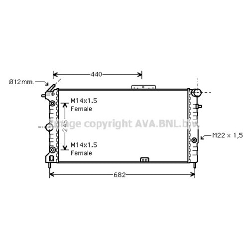 OPEL RADYATÖR 617x374 VECTRA A OTO