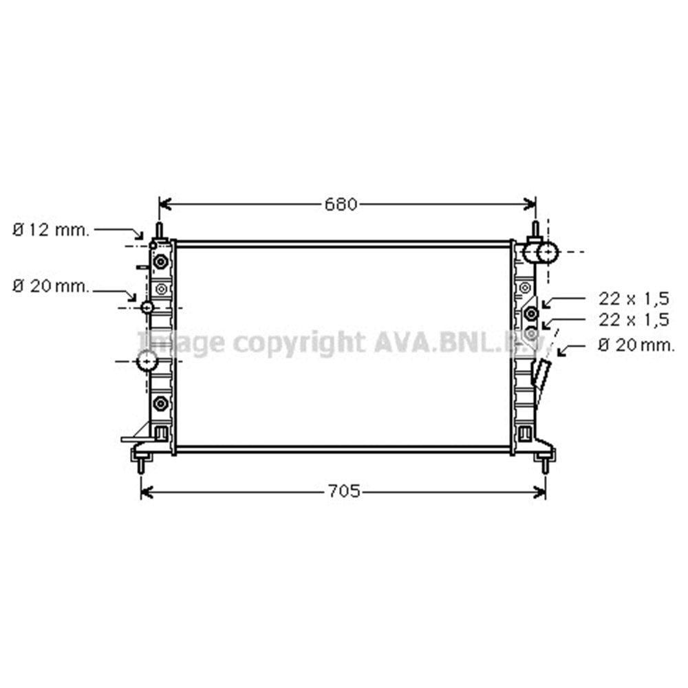 OPEL RADYATÖR 607x374 VECTRA B 25 OTO