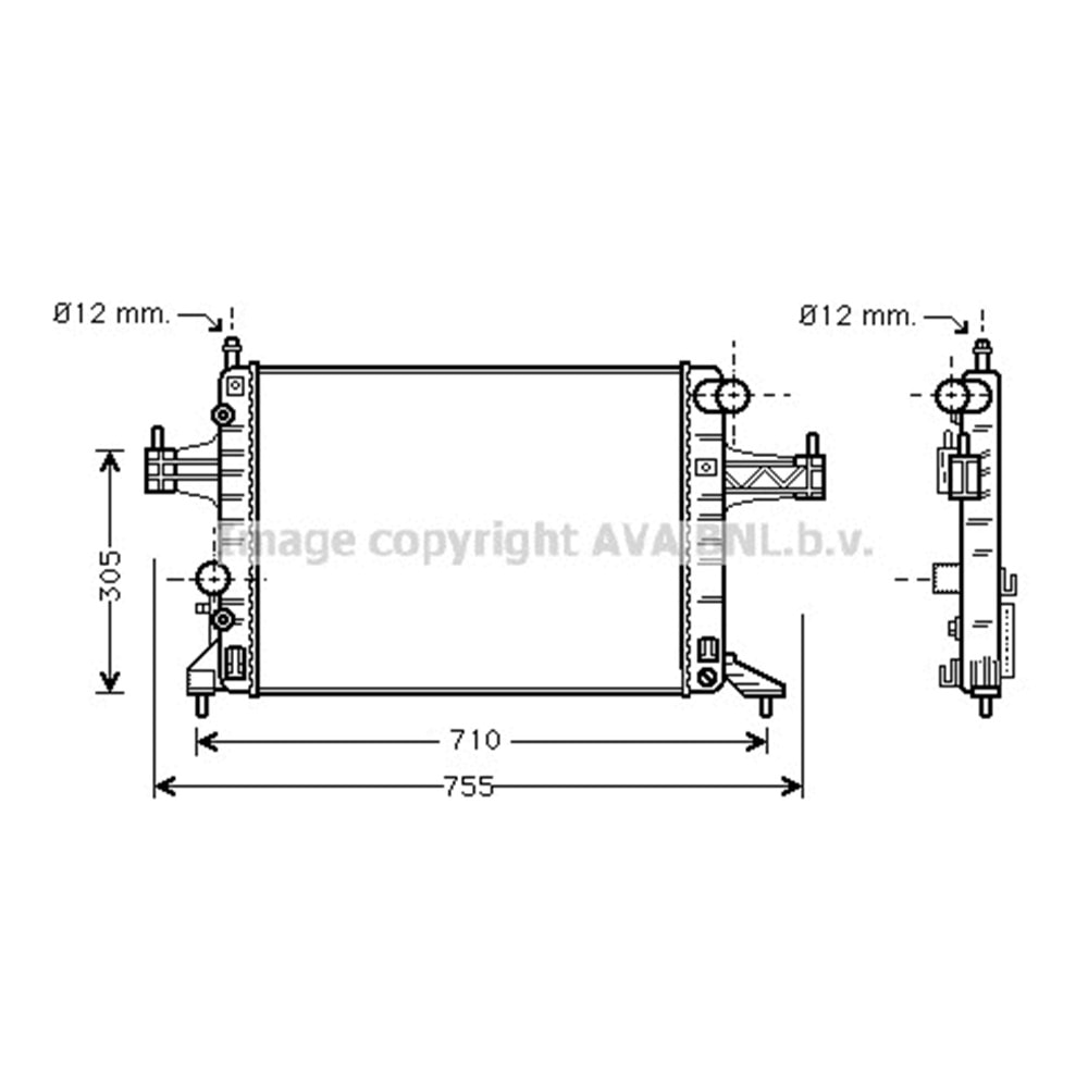OPEL RADYATÖR 540x375 CORSA C COMBO C