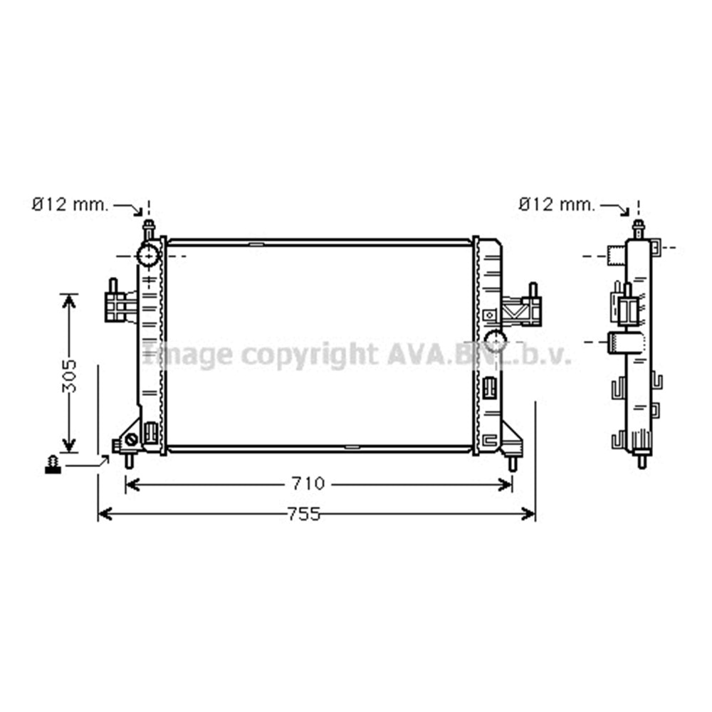OPEL RADYATÖR 600x368 CORSA COMBO C DI