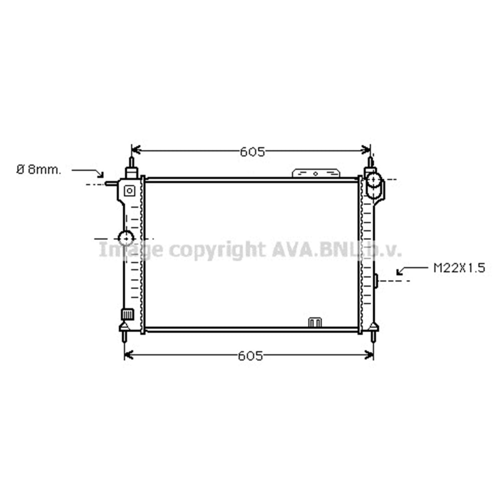 OPEL RADYATÖR 535x375 AST F 1.7D