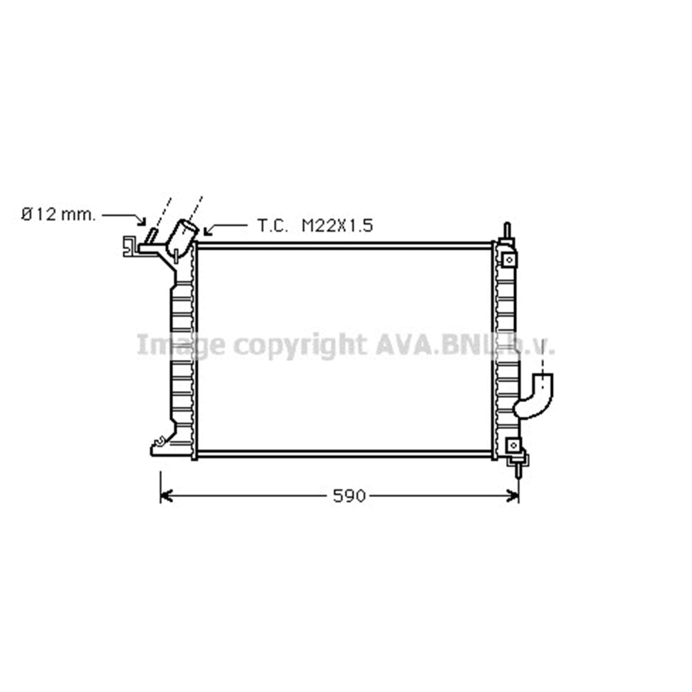 OPEL RADYATÖR 495x370 VECTRA B 20TD