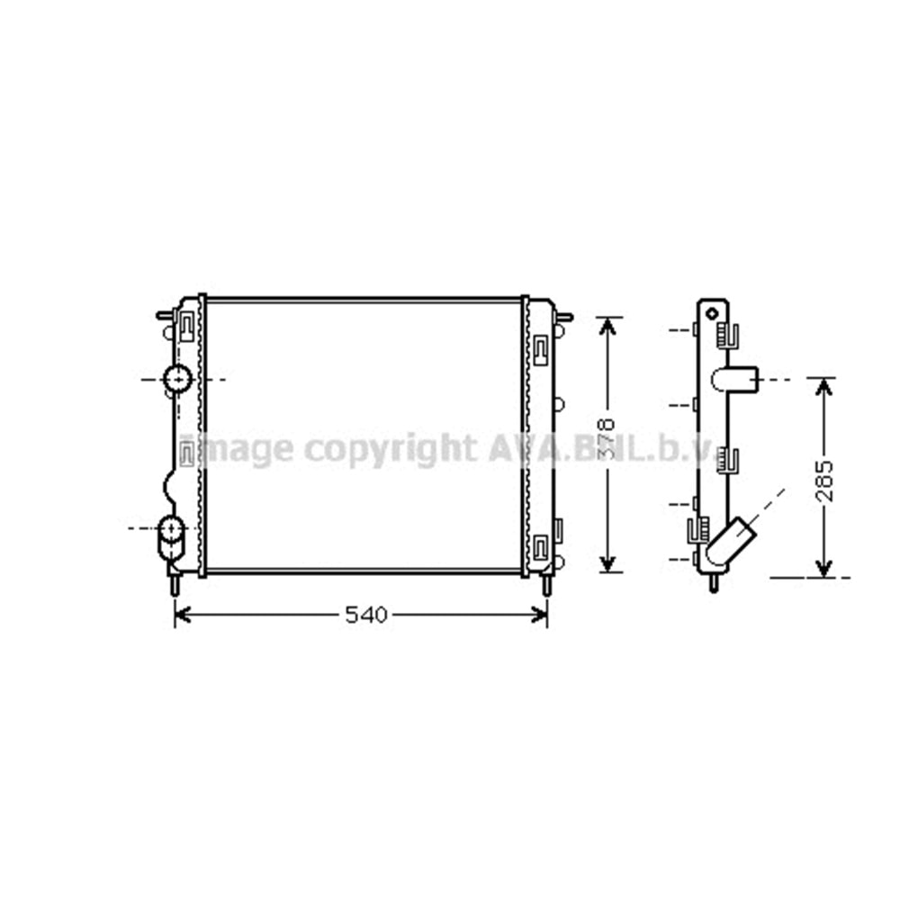 RENAULT RADYATÖR 480x414 KANGO 19